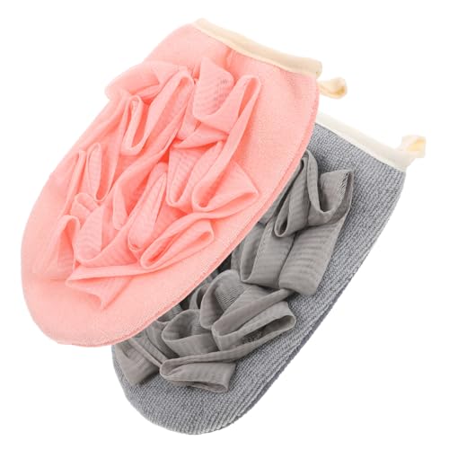 HAPINARY 2st Badehandschuhe Seifenspender Badeschwämme Für Erwachsene Nass Gel Entferner Körper Wischen Automatisch Schüssel Peeling Schwamm Streicheln Handtuch Spülbare Tücher Abs Sport von HAPINARY