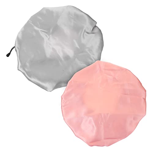 HAPINARY Satin-schlafhaube Für Damen Duschhaube Atmungsaktiv Haarhaube Wiederverwendbar Schutz Beim Waschen Für Kurz Und Mittellange Haare von HAPINARY