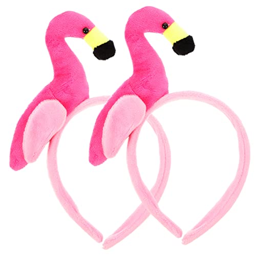 HAPINARY 2st Flamingo-stirnband Partyzubehör Aufblasbare Kostüme Partydekorationen Stirnbänder Sport Stirnband Nahtlose Haarbänder Rave Flamingos Flamingo-haarband Flamingo-kostüm Plastik von HAPINARY