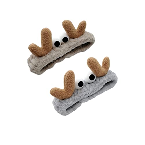 HAPINARY 2stücke Geweih Haarbänder Für Frauen Weibliches Kopftuch Mit Grossaugen-design Haaraccessoire Make-up Kopftuch Elastisch Und Bequem von HAPINARY
