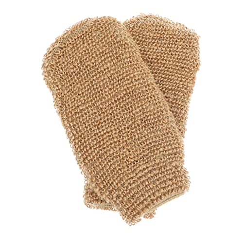 HAPINARY Jute-Badetuch-Handschuh-Set Badehandschuhe Schrubbtücher für Dusche Badezimmer Handreibehandschuhe von HAPINARY