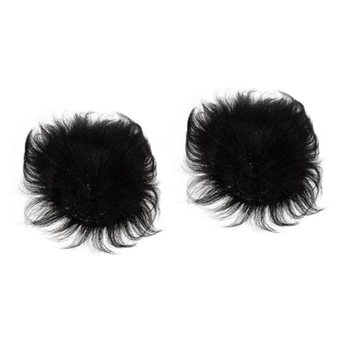 HAPINARY 2st Kahles Perückenstück Haarschmuck Für Frauen Stirnband Haartopper Für Frauen Aus Echtem Menschenhaar Menschliche Haarverlängerung Kahles Ersatzhaar Haaraufsatz Echtes Haar Black von HAPINARY