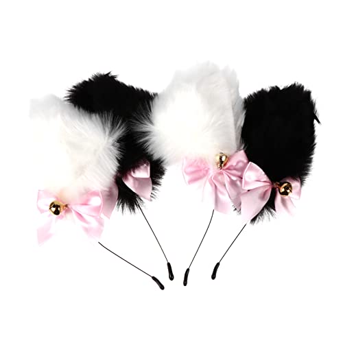 HAPINARY Kreatives Haarband Mit Katzenohren Pelziges Design 2 Stück Stilvolles Haar-accessoire Für Frauen Festival- Und Party-kopfbedeckung von HAPINARY