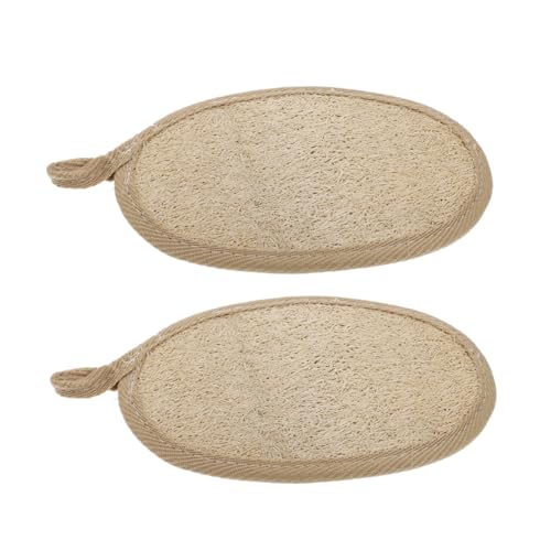 HAPINARY 2stücke Peeling-badetuch Aus Natürlichem Luffa Schrubbtuch Für Körperreinigung Badekörperreiniger Strapazierfähig Und Langlebig von HAPINARY