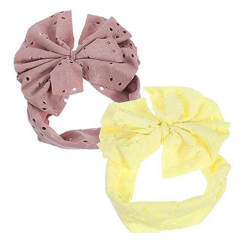 HAPINARY 2st Mädchen Stirnband Elastische Haarbänder Baby Bowknot Turban Baby-stirnbänder Mit Schleifen Baby Mädchen Verbeugt Sich Baby Haarschleife Stoff Haarschmuck Kleinkind Neugeboren von HAPINARY