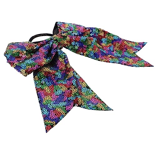 HAPINARY 2er Satz Elastische Haargummis Mit Schleife Haarbänder Für Mädchen Pailletten Pferdeschwanzhalter Haar-accessoires Für Kinder von HAPINARY