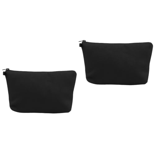 HAPINARY 2stücke Fashion Damen Kosmetik Organizer Tasche Multifunktionale Tragbare Schwarze Make-up Clutch Für Reisen Und Alltag Leicht Und Langlebig Für Zu Besonderen Anlässen von HAPINARY