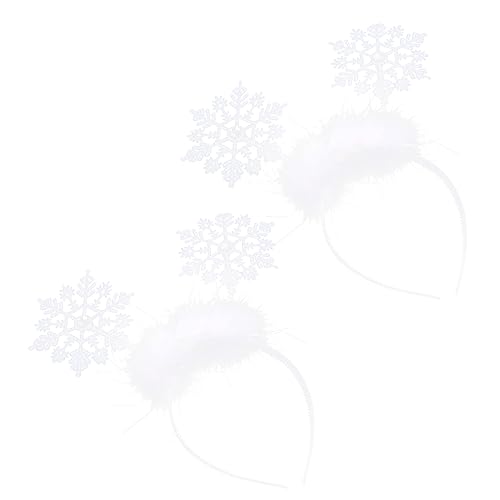 HAPINARY 2 Stück Weiße Schneeflocken-kopfschmuck Weihnachts-accessoires Für Kinder Und Erwachsene von HAPINARY