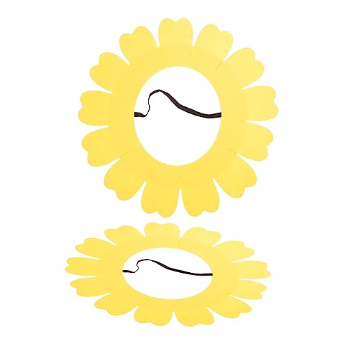 HAPINARY 2st Sonnenblumenkopfbedeckung Kinderhüte Sonnenblumen Kostüm Für Damen Sonnenblumen-kostümkopf Lustiger Halloween- Hut Haarwaschstirnband Neugeboren Gefühlt Kleinkind Kostüme von HAPINARY