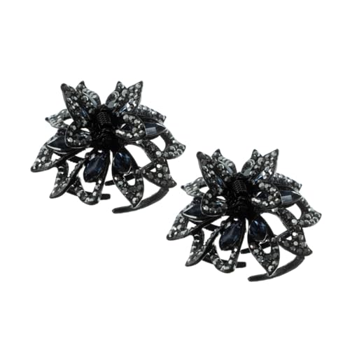 HAPINARY 2 Stück Haarklammern Mit Strasssteinen Haarklammer Mit Blume Kleine Haarklammer Für Damen von HAPINARY