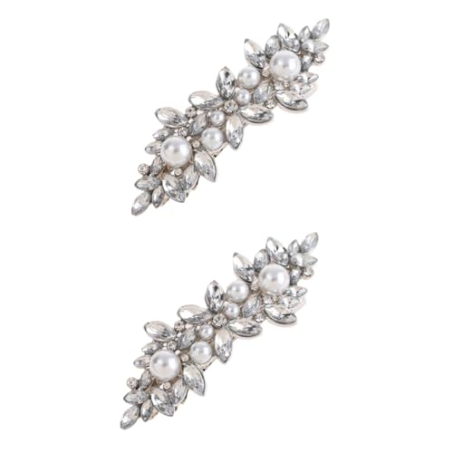 HAPINARY Haarspange Mit Strasssteinen Metall Haarschmuck Für Damen 2 Stück von HAPINARY