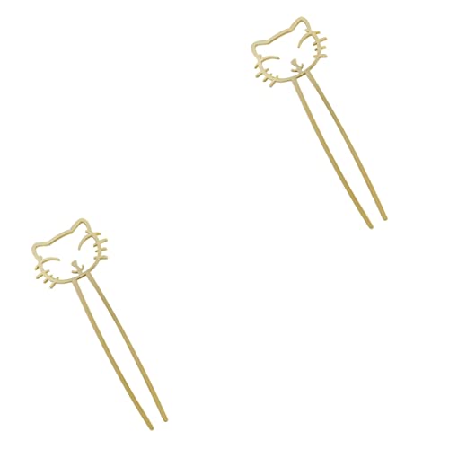 HAPINARY 2 Stück Haar-accessoires Für Frauen Und Mädchen Metall-katzen-haarstab Haarknoten-maker Pferdeschwanz-styling-tool von HAPINARY