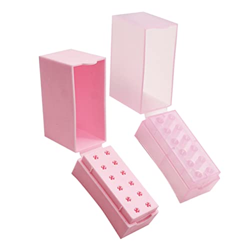 HAPINARY 2stücke Aufbewahrungsbox Für Nagelbohrer Organizer Für Nagelschleifköpfe Etuis Aus Kunststoff Für Manikürezubehör Box Für Nagelkunst-polierköpfe Präsentationsbox Für von HAPINARY