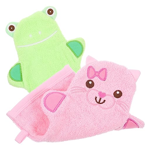 HAPINARY 2stücke Badehandschuhe Zum Duschen Und Baden Duschhandschuhe Zum Peeling Für Junge Mädchen Und Junge Mädchen Mit Exquisiten Druckmustern Gute Reinigungswirkung von HAPINARY
