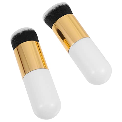 HAPINARY 2stücke Gesicht Pinsel Make-up Foundation-rougepinsel Mit Flauschigen Synthetische Haar Für Lose Pulver Kosmetikpinsel Für Damen von HAPINARY
