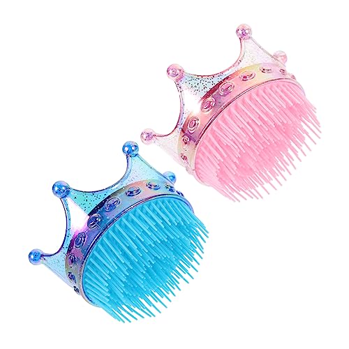 HAPINARY 2stücke Haarbürste Zum Entwirren Für Junge Mädchen Tragbarer Kamm Mit Kroneform Für Mädchen Geeignet Für Verschiedene Haartypen Zufällige Farbe von HAPINARY