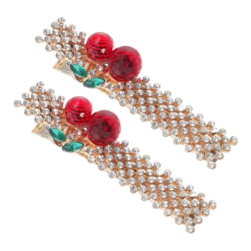 HAPINARY 2stücke Haarspangen Mit Strass-kirschen Haarspange Aus Legierung Für Damen Dekoratives Haar-accessoire in Kirschform Vielseitig Einsetzbar Für Verschiedene Anlässe HAPINARY 2stücke Haarspangen Mit Strass-kirschen Haarspange Aus Legierung Für Damen Dekoratives Haar-accessoire in Kirschform Vielseitig Einsetzbar Für Verschiedene Anlässe von HAPINARY