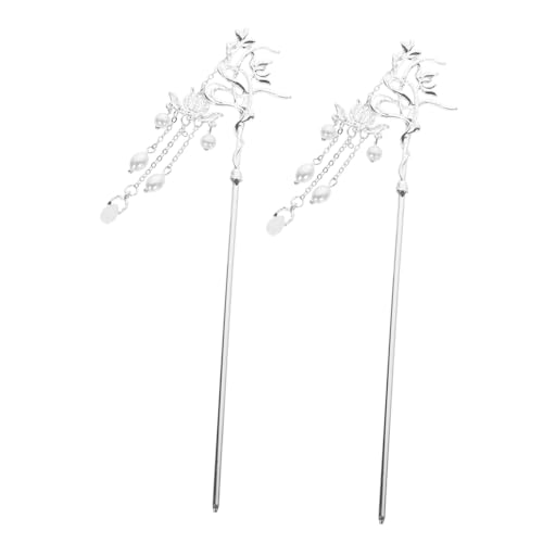 HAPINARY 2stücke Haarstab Mit Perlen Und Langer Quaste Für Frauen Chinesischer Haarschmuck Haarpin Für Hochzeiten Partys Und Alltag Exquisit Und Elegant von HAPINARY