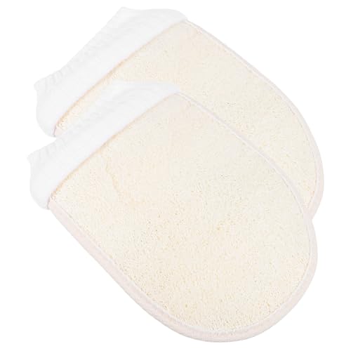 HAPINARY 2stücke Körperpeelinghandschuh Mit Luffa Für Abgestorbene Hautzellen Entfernen Dusch Und Badehandschuhe Spa-peeling-handschuh Für Männer Und Frauen von HAPINARY