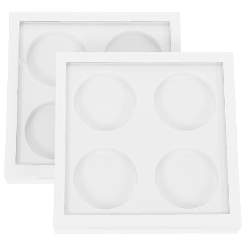 HAPINARY 2stücke Lidschattenpalette Leere Box Lidschattenetui Makeup Zubehör Für Lidschatten Puder Foundation Kosmetik-organizer Klappbar Weiß Langlebig von HAPINARY