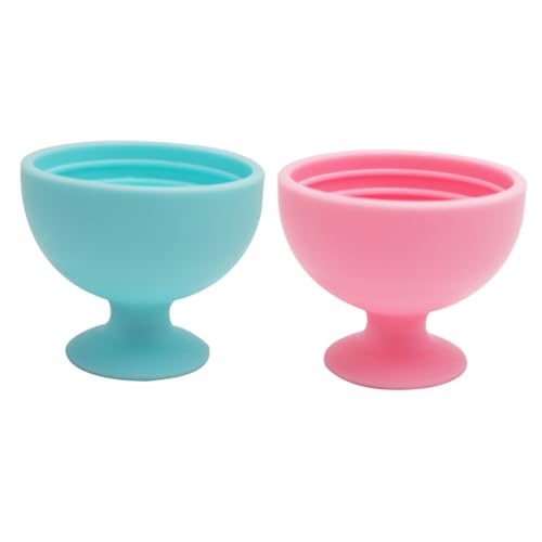 HAPINARY 2stücke Makeup Schwamm Make-up Pinsel Reinigungs-schale Praktische Kosmetik Aufbewahrung Für Schwämme Und Pinsel Für Zuhause Und Unterwegs von HAPINARY