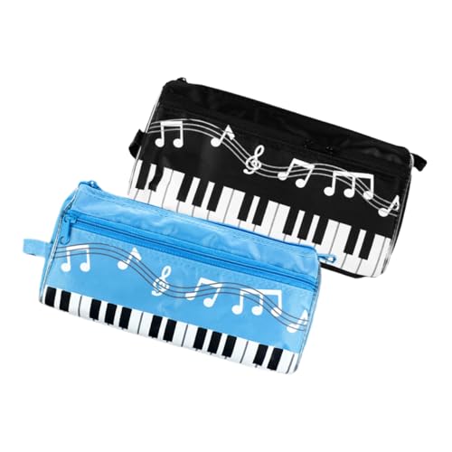 HAPINARY 2stücke Musiknoten Stiftetui Mit Klavierdesign Tragbarer Bleistiftbeutel Für Schüler Große Kapazität Für Schreibwaren Für Schule Und Zuhause von HAPINARY