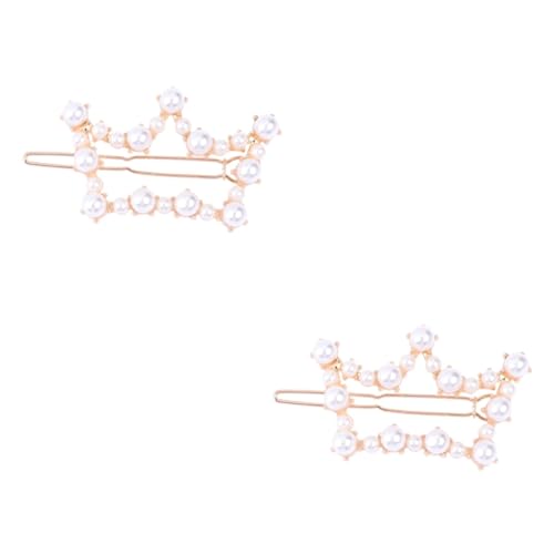 HAPINARY 2stücke Perlen-haarspange Herzform Mit Geometrischem Design Für Frauen Und Mädchen Elegantes Haarschmuck-accessoire Für Jeden Anlass von HAPINARY