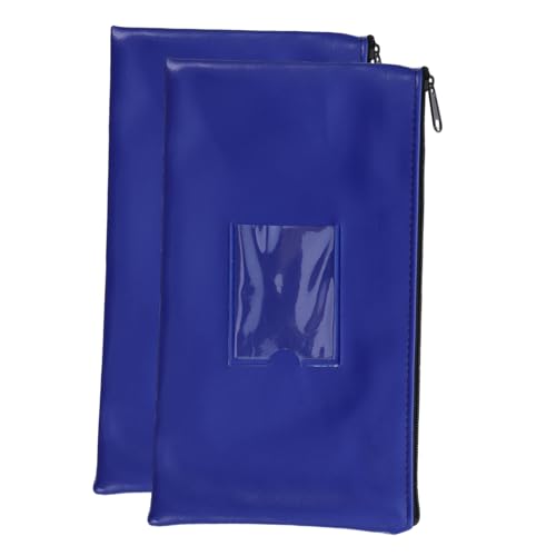 HAPINARY 2stücke Pu- Geldbeutel Mit Reißverschluss Und Klarsichtfenster Für Bargeld Schecks Und Münzen Praktische Aufbewahrungstasche Mit Kartenhalter von HAPINARY