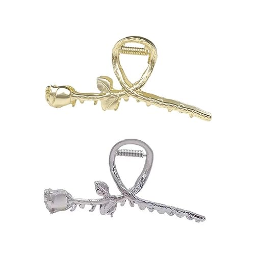 HAPINARY 2stücke Rosenhaarspangen Metall Haarklammern Für Damen Haaraccessoires Für Praktische Und Stilvolle Haarclips Für Verschiedene Frisuren von HAPINARY