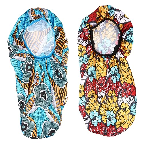 HAPINARY 2stücke Schlafhaube Für Lange Haare Mit Elastischem Band Für Schutz Der Kopfhaut Und Erhaltung Von Feuchtigkeit Und Geeignet Für Frauen Mit Langen Zöpfen Oder Lockigem Haar von HAPINARY