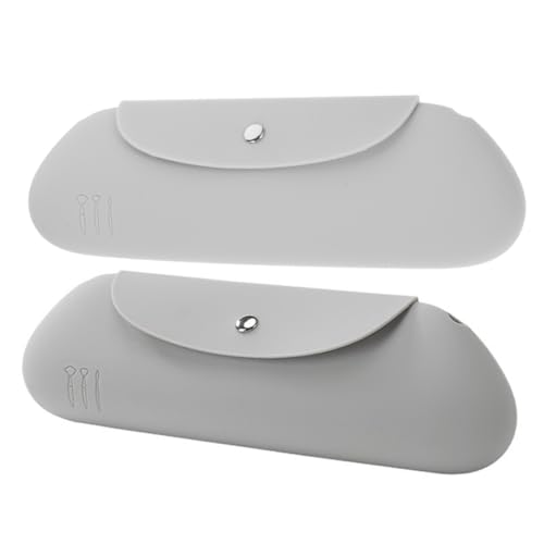 HAPINARY 2stücke Silikon-Make-up-pinseltasche Tragbarer Pinselhalter Organizer Reisepinseltasche Kosmetiktasche Für Pinsel Aufbewahrungstasche Aus Silikon Für Make-up-bürsten von HAPINARY