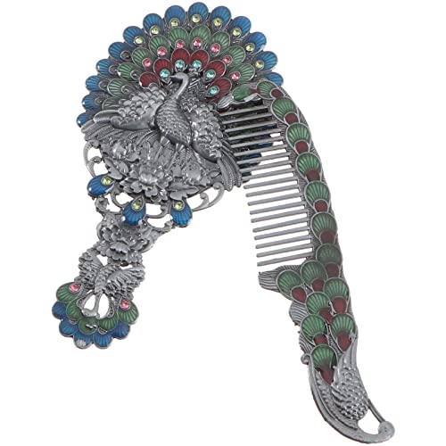 HAPINARY 2stücke Vintage Handspiegel Mit Kamm Kosmetikspiegel Und Haarkamm Set Metall Make-up Spiegel Tragbares Schminkspiegel Und Kamm-set Für Reisen Und Alltag von HAPINARY