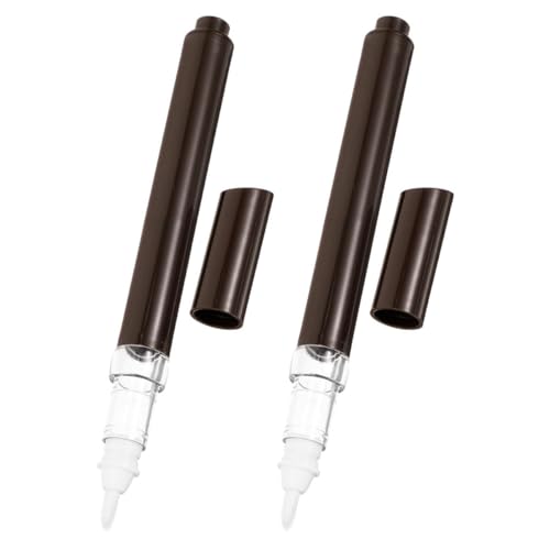 HAPINARY 2stücke Wiederverwendbare Lipgloss-flaschen Nagelhautöl-spender Leerer Nagelöl-stift Mit Pinselkopf Für Damen Nachfüllbare Maniküre-öl-tuben von HAPINARY