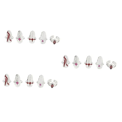 HAPINARY 3sätze Fashion Nail Fingernägel Schmuck Für Frauen Ringe Für Besondere Anlässe Elegantes Nageldesign Und Persönliche Dekoration Als von HAPINARY