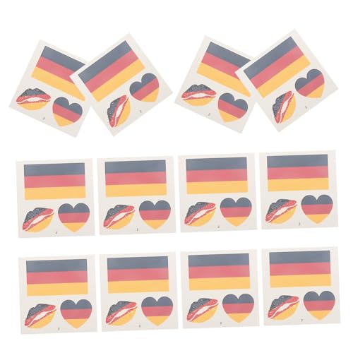 HAPINARY 75blätter Patriotische Aufkleber Temporäre Wasserdichte Deutschland Flagge Tattoos Für Sportevents Und Fanartikel Gesicht Aufkleber Für Fußball Und Internationale Wettbewerbe von HAPINARY