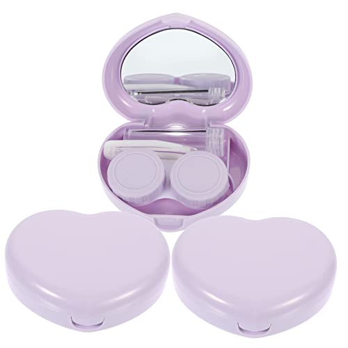 HAPINARY 3 Sets Etuihalter Transparentes Etui Linsenetui Orthokeratologie Reiseetui Aufbewahrungskoffer Spiegel Augenetui Linsenetui Etuis Reiseetui von HAPINARY
