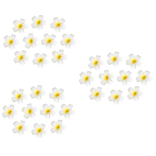 HAPINARY 3 Sets Haarspange 6 Cm Weiß Gelb Hübsche Blumen-haarnadel Für Damen Und Mädchen Zubehör 10 Stück X 3 von HAPINARY