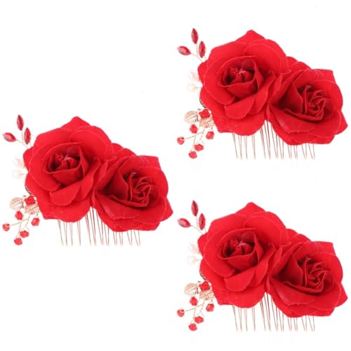 HAPINARY 3stücke Hair Comb Für Frauen Hochzeits Haarschmuck Zartes Blumenheaddress Für Besondere Anlässe Eleganter Haarclip Für Hochzeiten Partys Und Feiern von HAPINARY