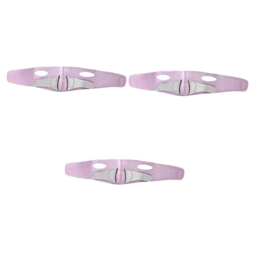 HAPINARY 3 Stk Gesichtsmaske Facelifting-Gürtel Gestalter Verschluss schließanlage nah schlafmasken Hebegürtel V-Linien-Gürtel Straffungsband für das Gesicht Mercerisierte Baumwolle Violet von HAPINARY