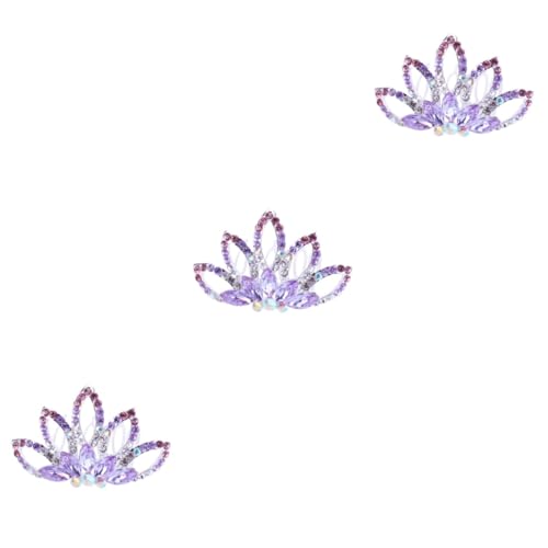 HAPINARY 3 Stk Kamm Haarspangen Für Frauen Prinzessinnen-kopfbedeckung Strass-tiara Haarbänder Für Damenhaar Brauthaarzubehör Haarschmuck Für Mädchen Kämme Für Frauen Violett HAPINARY 3 Stk Kamm Haarspangen Für Frauen Prinzessinnen-kopfbedeckung Strass-tiara Haarbänder Für Damenhaar Brauthaarzubehör Haarschmuck Für Mädchen Kämme Für Frauen Violett von HAPINARY