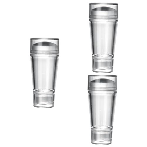 HAPINARY 3 Stück Silikon-nagelkunst-stempel Doppelseitiges Nagelwerkzeug Für Den Langzeitgebrauch Größe L Nagelkunst-stempelplatten von HAPINARY