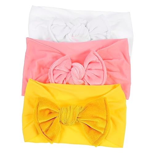 HAPINARY 3 Stk Stirnband Baby-turban-mützen Stirnbänder Für Neugeborene Babys Frühchen Stirnbänder Foto-requisite Baby-mädchen-hut Kindergarten-mütze Baby-hijab Haar Kleine Nylon Indien von HAPINARY