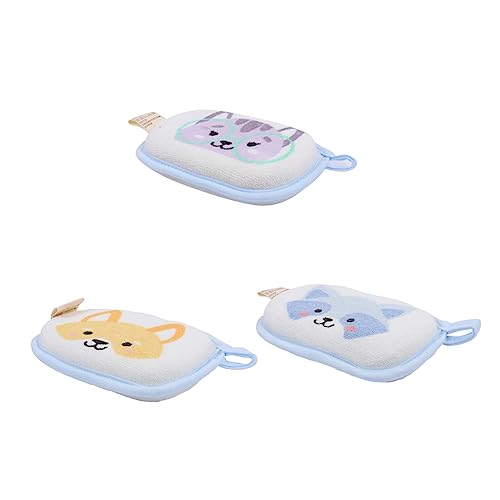 HAPINARY 3 Stück Badeschwamm Säuglings Duschschwamm Hautpflegeschwamm Reinigungsschwämme Kleinkind Badetuch Gesichtsschwämme Badewanne Luffa Badewäscher Duschbürste von HAPINARY