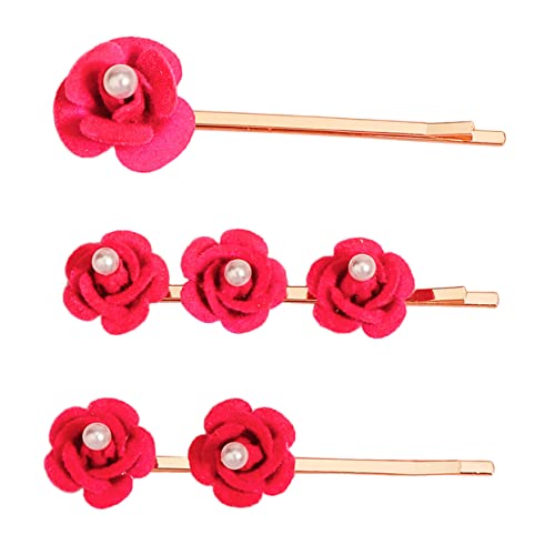 HAPINARY 3 Stück Blumen Haarspangen Kleine Haarspangen Für Damen Haardekorationen Für Damen Dekorative Haarspangen Haarspangen Haar Accessoires Rosen Haarspangen Haarspangen von HAPINARY