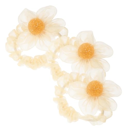 HAPINARY 3 Stücke Blume Haar Krawatte Mesh Elegante Sonnenblumen Mädchen Haar Zubehör von HAPINARY
