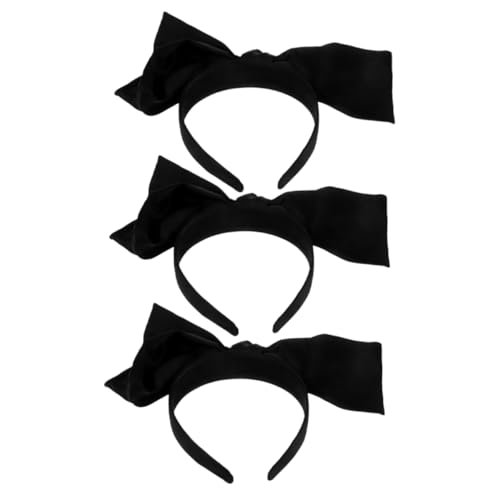 HAPINARY 3stücke Schwarzes Stirnband Mit Schleife Für Damen Leicht Und Tragbar Für Partys Alltag Oder Fotoshootings Aus Erstklassigen Materialien Gefertigt von HAPINARY
