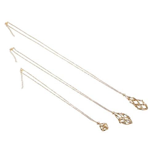HAPINARY 3 Stück Teiliges Dreamcatcher Netz Anhänger Leerer Kristallhalter Schmuckanhänger DIY Schmuckkette für Damen Robust und Vielseitig Modischer Halsschmuck von HAPINARY