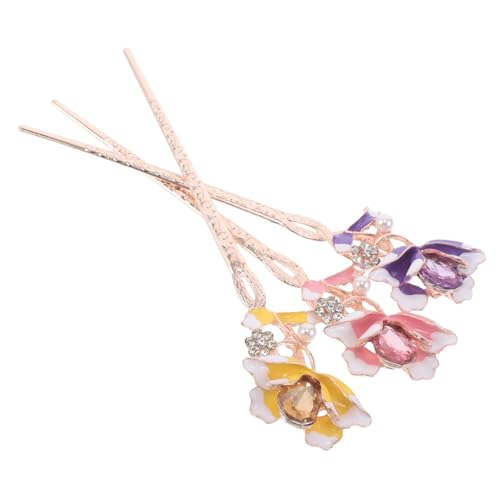 HAPINARY 3 Stück Teiliges Traditionelle Chinesische Haarpins mit Blumenmotiv Langlebige Haarnadeln für Hanfu und Stilvolle Hochsteckfrisuren Vielseitige Styling-optionen für Frauen und von HAPINARY