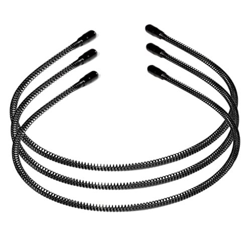 HAPINARY 3stücke Sport Haarreif Schwarz Unisex Haarband Wellenförmiges Stirnband Spiralform Haarschmuck Rutsch Für Damen Herren Langlebig Und Praktisch HAPINARY 3stücke Sport Haarreif Schwarz Unisex Haarband Wellenförmiges Stirnband Spiralform Haarschmuck Rutsch Für Damen Herren Langlebig Und Praktisch von HAPINARY