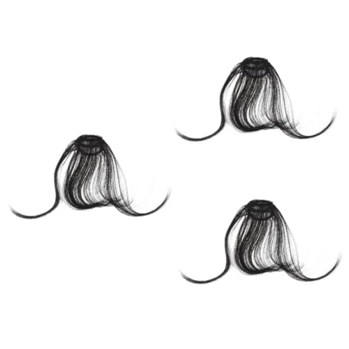HAPINARY 3 Stücke Stück Echt Aussehende Gefälschte Haar Fringe Stück Clip-in Extensions Für Frauen Hitze Beständig von HAPINARY